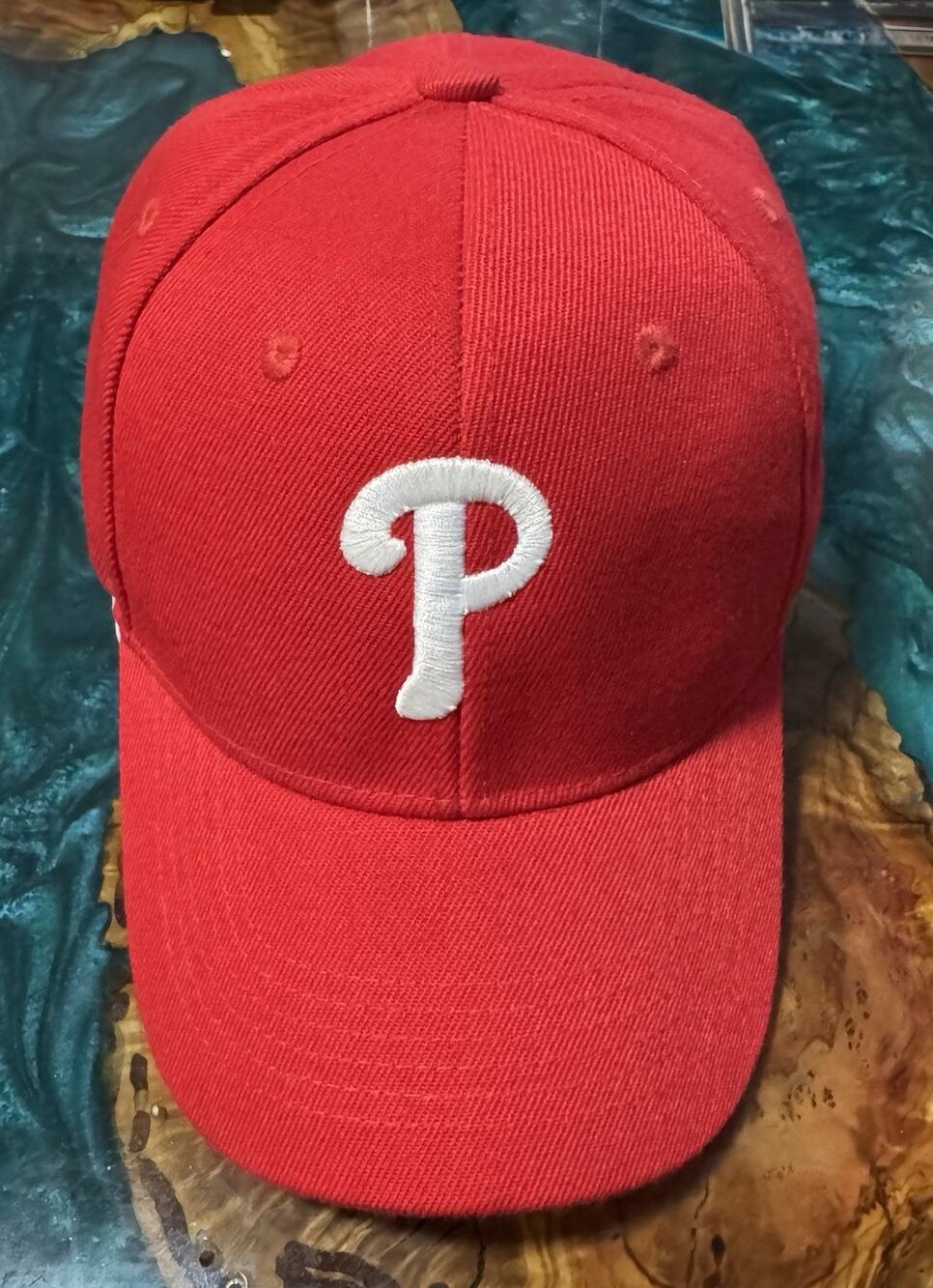 Philadelphia Phillies Red MLB Baseball Plain Logo Strapback Hat